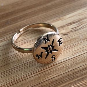 free 🌿 gold compass ring adjustable
